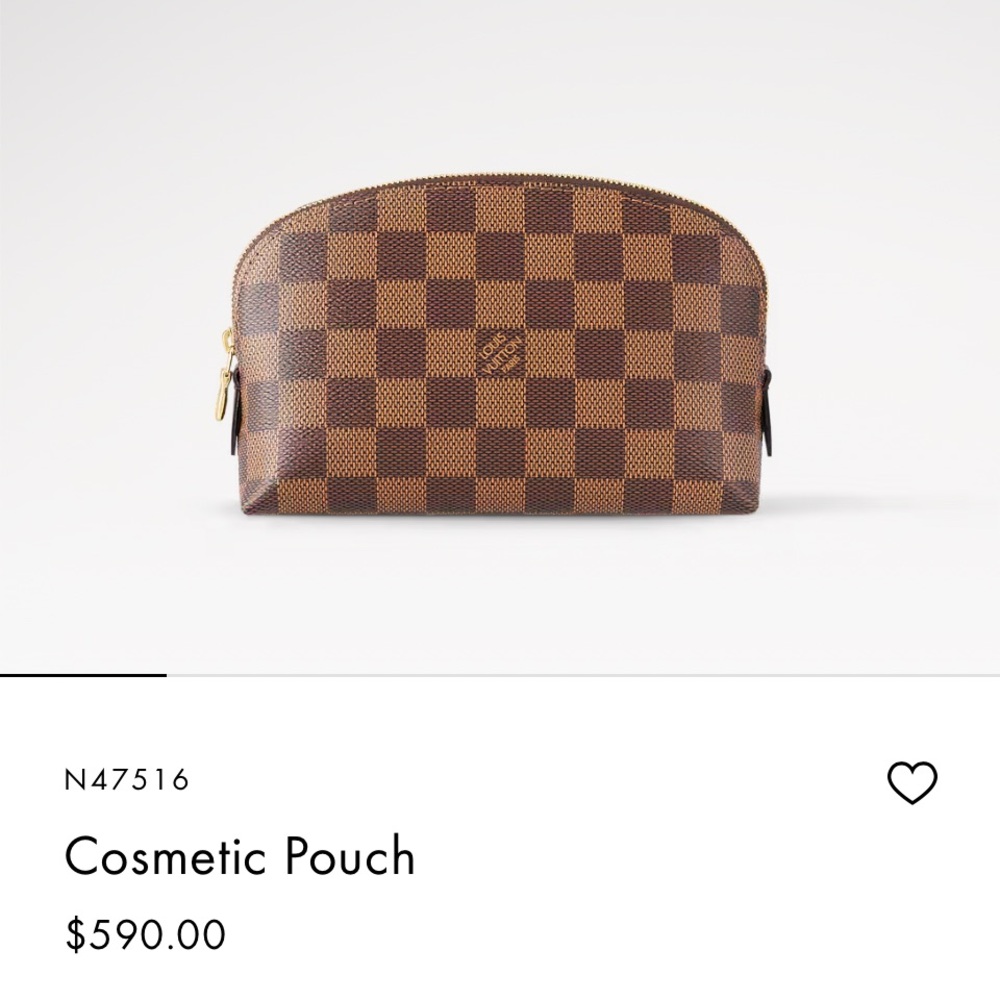 Authentic Louis Vuitton Damier Ebene Cosmetic Pouch - Preloved - Picture 8 of 9